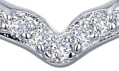 Lafonn Simulated Diamond Geometric Pendant Necklace In White