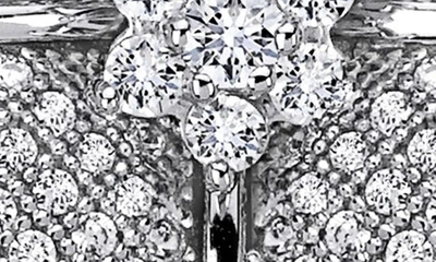 Lafonn Sterling Silver Simulated Diamond Flower Studs In White