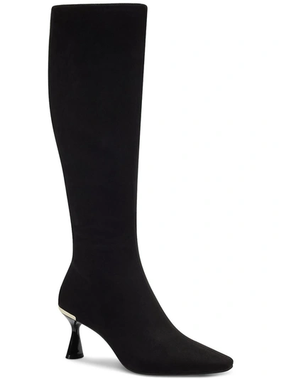 Shop Alfani Cecee Womens Faux Suede Tall Knee-high Boots In Black