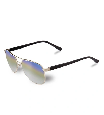 Shop Vuarnet Citylynx Sunglasses In Gold/black In Silver