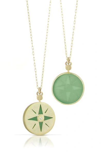 Shop Judi Powers Women's Wanderer Chrysoprase Necklace In Yellow/green