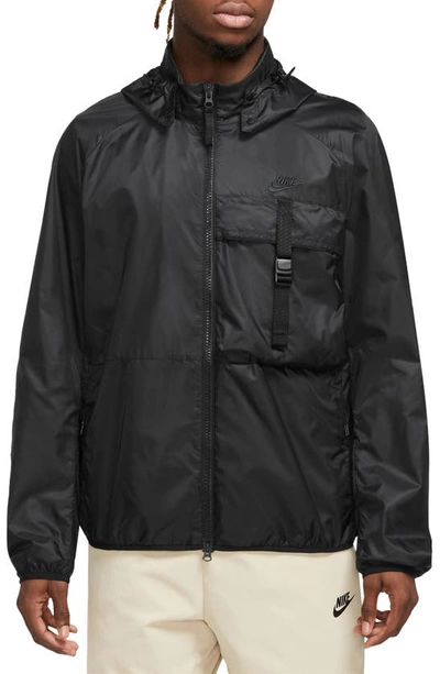 Shop Nike N24 Packable Recycled Polyester Jacket In Black/ Black