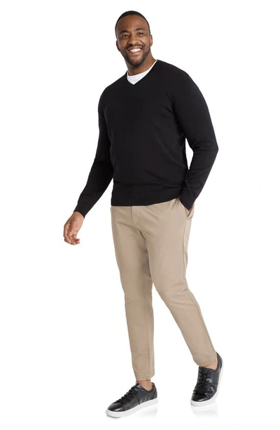 Shop Johnny Bigg Essential V-neck Sweater In Black