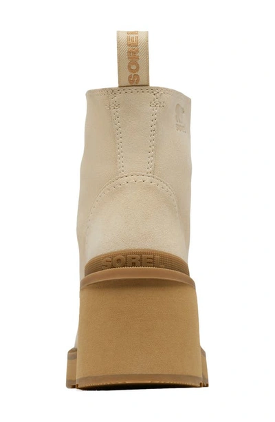 Shop Sorel Hi-line Waterproof Lace-up Boot In Bleached Ceramic/ Caribou Buff