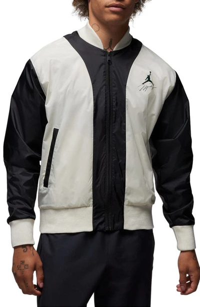 Shop Jordan Flight Mvp Jacket In Sail/ Black