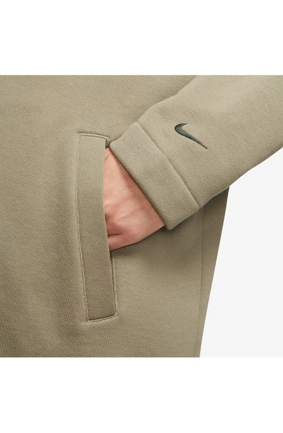Shop Nike Sportswear Modern Fleece Oversized Duster In Neutral Olive/ Cargo Khaki