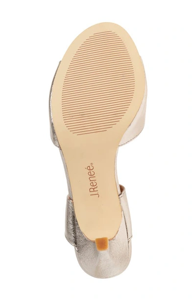 J. Reneé Soncino Strappy Sandal In Metallic Taupe Leather