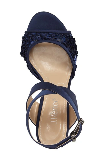 J. Reneé Soncino Strappy Sandal In Navy Satin