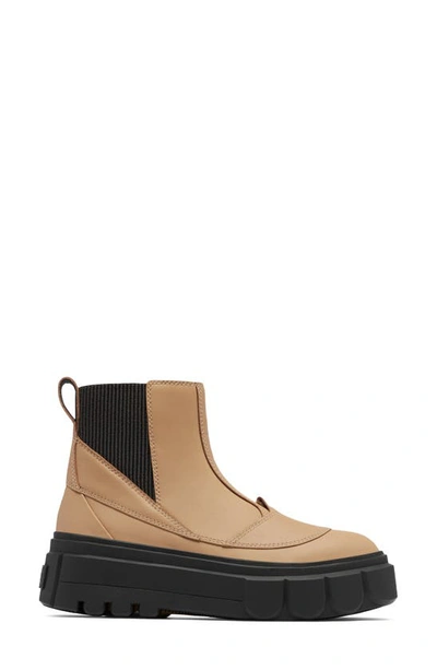 Shop Sorel Waterproof Platform Chelsea Boot In Canoe/ Jet