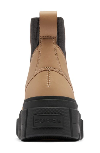 Shop Sorel Waterproof Platform Chelsea Boot In Canoe/ Jet