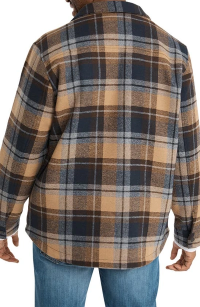Shop Johnny Bigg Kansas Regular Fit Check Shirt Jacket In Brown