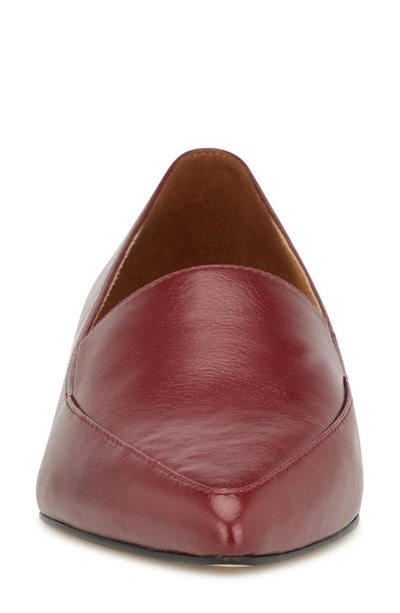 Shop Nine West Abay Pointed Toe Flat In Dark Red
