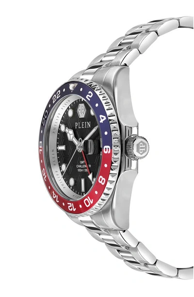 Shop Philipp Plein Gmt-i Challenger Bracelet Watch, 44mm In Stainless Steel