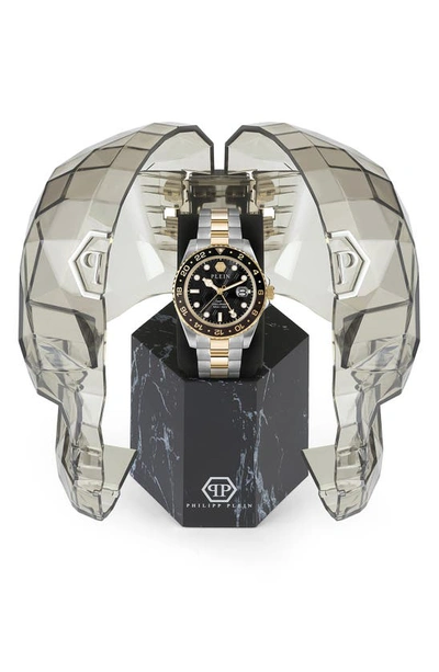 Shop Philipp Plein Gmt-i Challenger Bracelet Watch, 44mm In Two Tone