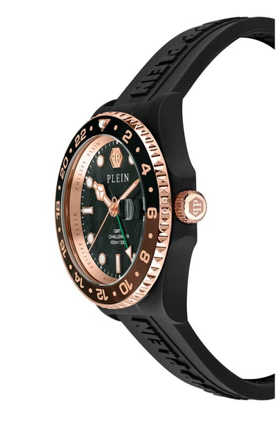 Shop Philipp Plein Gmt-i Challenger Silicone Strap Watch, 44mm In Two Tone