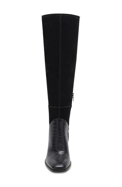 Shop Dolce Vita Fynn Knee High Boot In Black Multi Embossed Leather