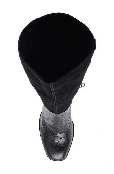 Shop Dolce Vita Fynn Knee High Boot In Black Multi Embossed Leather