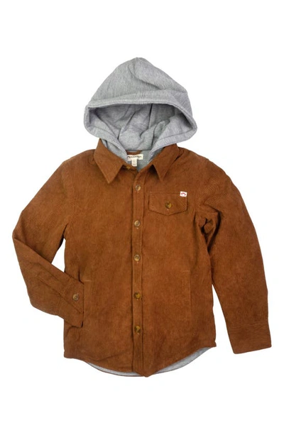 Shop Appaman Kids' Glen Hooded Shirt Jacket In Sierra