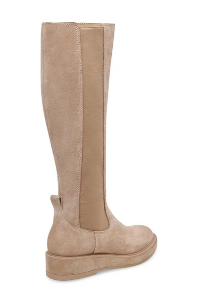 Shop Dolce Vita Eamon Knee High Boot In Almond Suede H2o