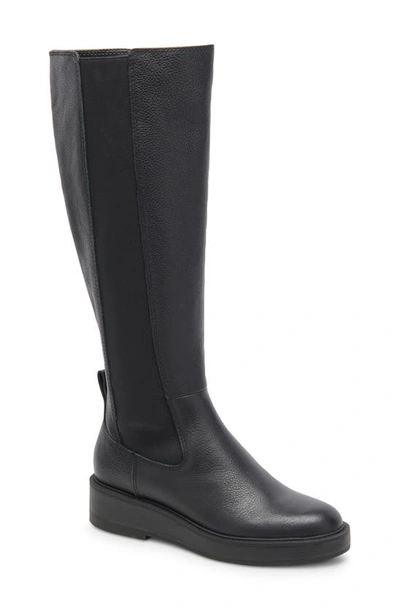 Shop Dolce Vita Eamon Knee High Boot In Black Leather H2o