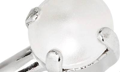 Justine Clenquet Coco Imitation Pearl Open Ring In Palladium