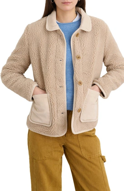 Shop Alex Mill High Pile Fleece Jacket In Natural