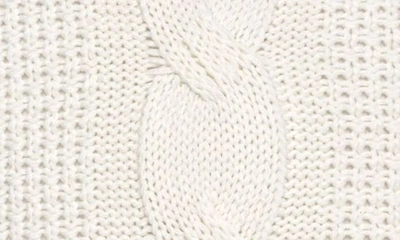 Shop Ugg Erie Cable Knit Accent Pillow In Snow