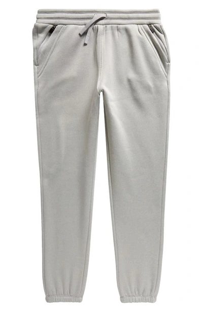 Shop Zella Girl Kids' Aspire Fleece Sweatpants In Grey Light Heather