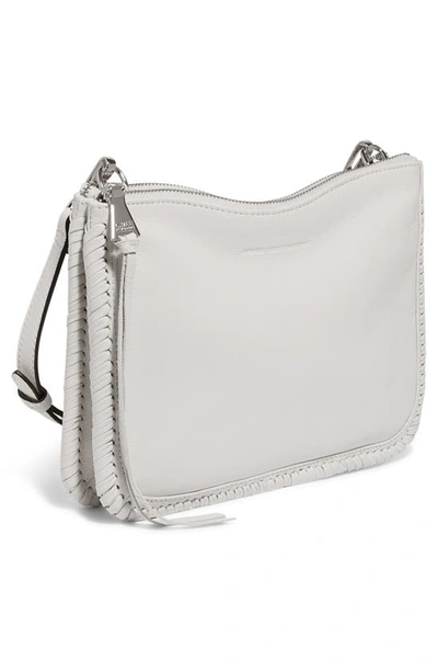 Shop Aimee Kestenberg Famous Double Zip Leather Crossbody Bag In Vanilla Ice