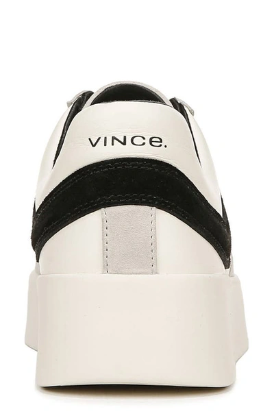 Shop Vince Warren Platform Sneaker In Milk/ Black
