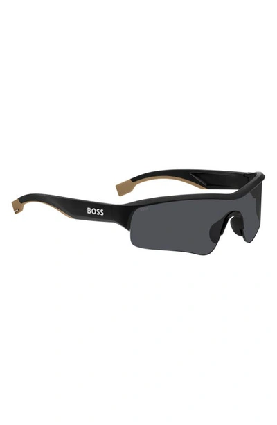 Shop Hugo Boss Shield Sunglasses In Black/ Grey Hight Cont