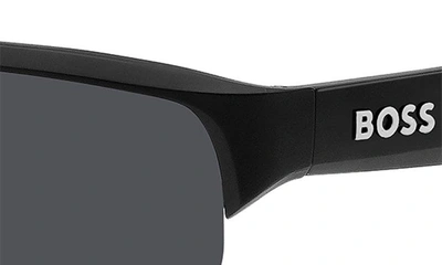 Shop Hugo Boss Shield Sunglasses In Black/ Grey Hight Cont