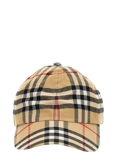 Shop Burberry Check Cap Hats Multicolor