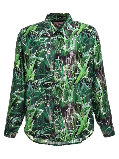Shop Martine Rose Grass Shirt, Blouse Green