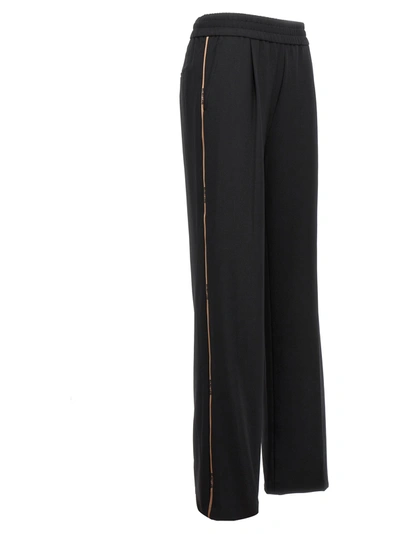 Shop Helmut Lang Logo Band Pants Black