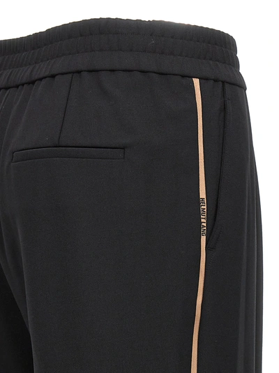 Shop Helmut Lang Logo Band Pants Black