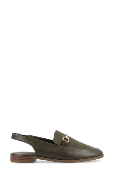 Journee Collection Lainey Slingback Flat In Olive