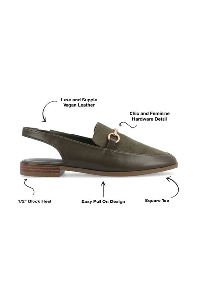 Journee Collection Lainey Slingback Flat In Olive