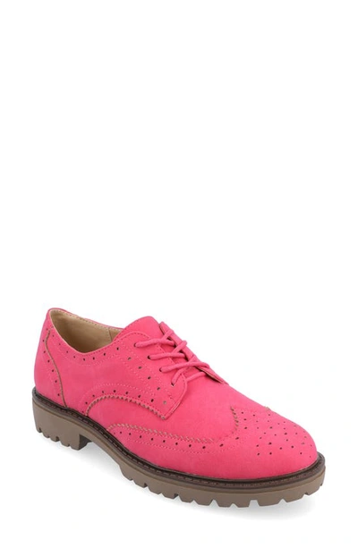 Shop Journee Collection Claudiya Derby In Pink