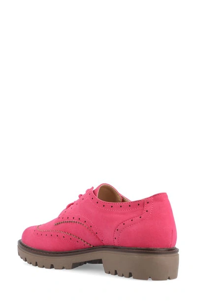 Shop Journee Collection Claudiya Derby In Pink