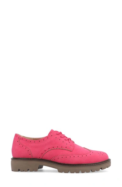 Shop Journee Collection Claudiya Derby In Pink