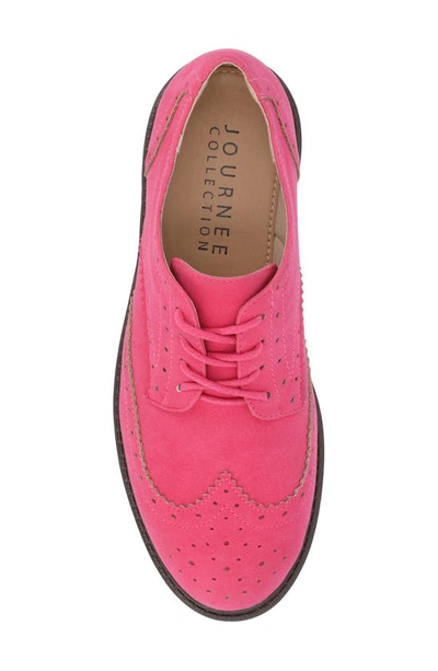 Shop Journee Collection Claudiya Derby In Pink