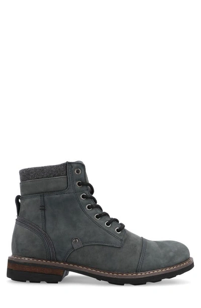 Territory Boots Yukon Cap Toe Ankle Boot In Navy