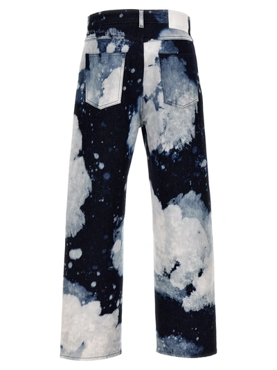Shop A-cold-wall* Hand Bleached Wide Leg Jeans Blue
