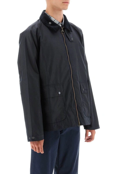 Shop Barbour Bedale Wax Jacket In Blue