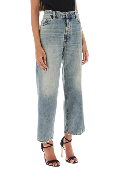 Shop Haikure 'betty' Cropped Jeans With Straight Leg In Blue
