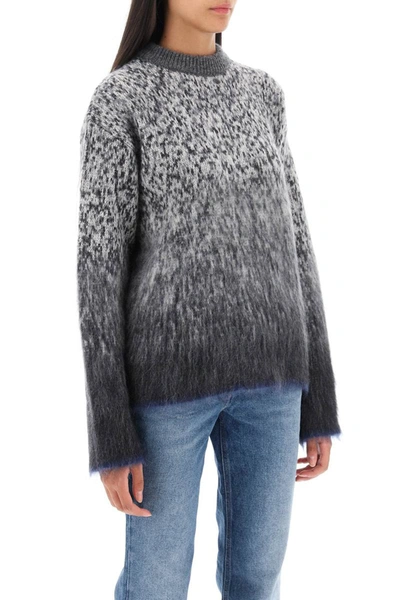 Shop Off-white Arrow Mohair Sweater In Grey