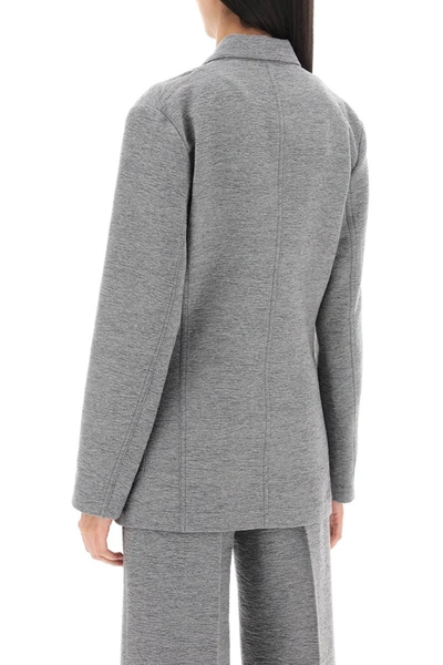 Shop Totême Toteme Deconstructed Single-breasted Blazer In Grey