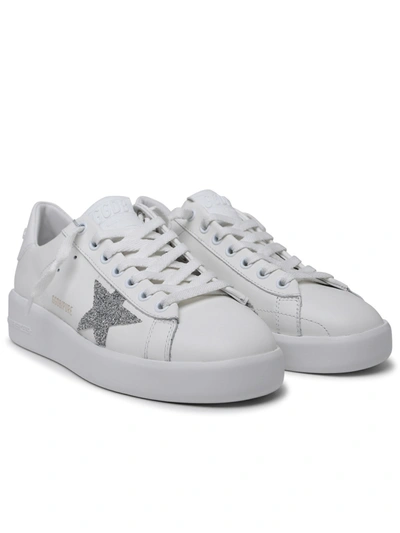 Shop Golden Goose Woman  'purestar' White Leather Sneakers