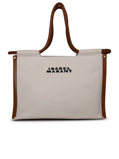Shop Isabel Marant Woman  'toledo' Bag In Ecru Cotton In Cream